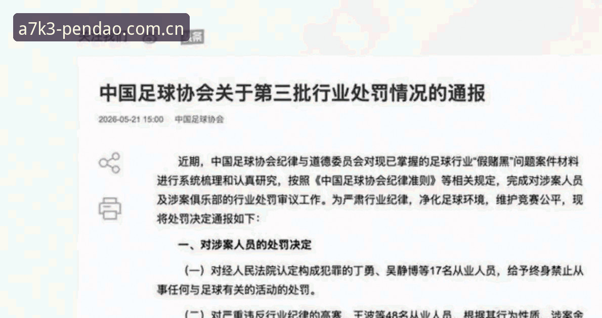 中国足协第三批禁足名单深度解析：17人终身禁赛背后的行业整顿风暴